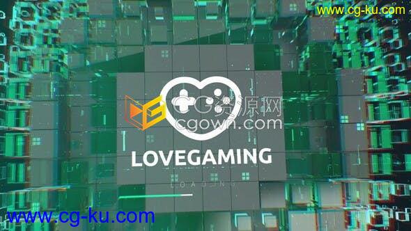 AE模板-几何玻璃科技网格线条数字网络游戏安全技术公司LOGO片头的图片1