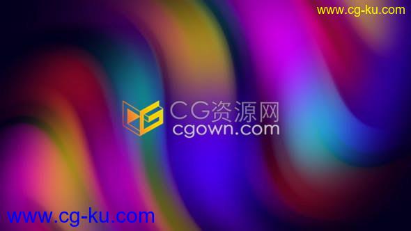 4K视频素材-多彩色抽象波浪旋转动画视觉效果魅力LED背景素材的图片1