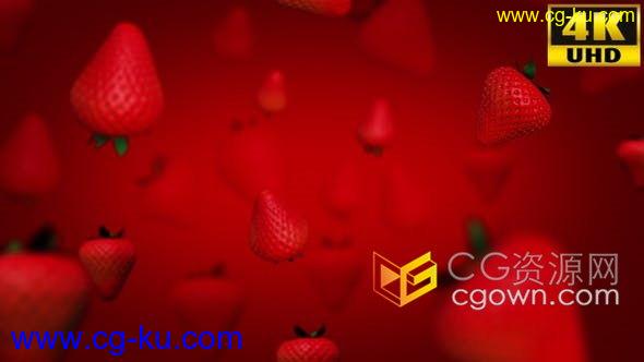 VJ素材-4组草莓水果浆果循环动画背景视频素材4K分辨率的图片1