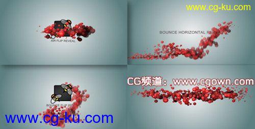 AE模板Videohive Particle Bubbles Reveal 4×1 Pack粒子泡沫logo演绎的图片1