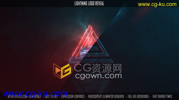 AE模板-闪光能量线条烟雾动画LOGO演绎视频片头制作的图片1