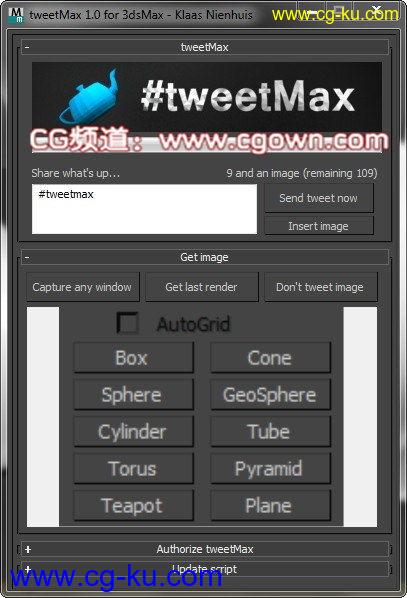 3ds Max – tweetMax Script脚本插件的图片1