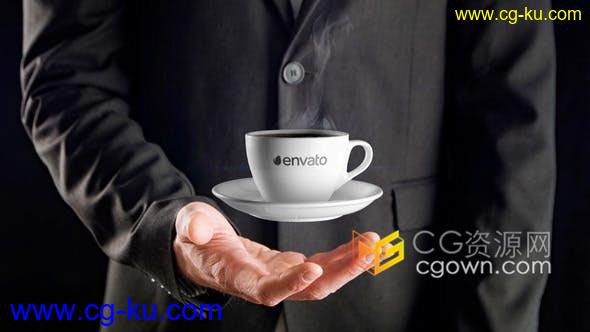 4K分辨率手中掌握咖啡宣传咖啡店LOGO品牌宣传视频-AE模板的图片1