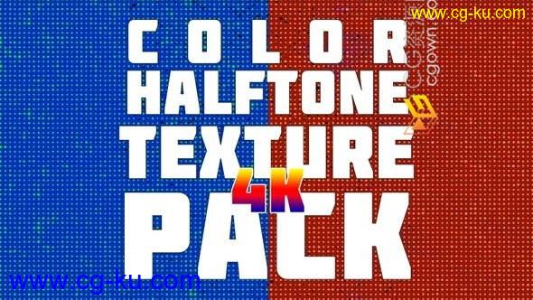 4K分辨率彩色半色调纹理包30种不同效果动画-视频素材的图片1