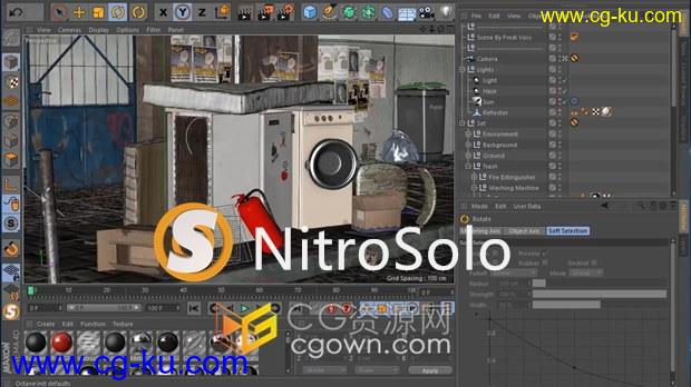 C4D插件-Nitro4D NitroSolo v1.07场景对象物体单独显示分组控制的图片1