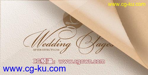 婚礼包装相册Wedding Pages AE模板的图片1