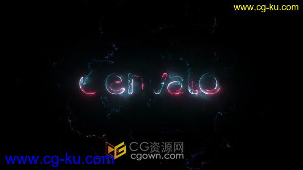 两条光线粒子旋转动画能量爆发LOGO视频片头效果制作-AE模板的图片1