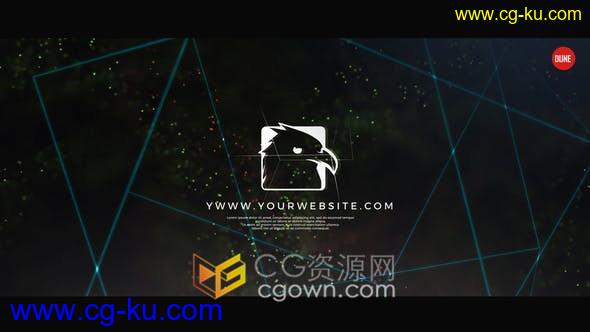 故障粒子发光线条特效动画LOGO视频片头制作工程-AE模板的图片1