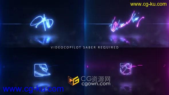 霓虹灯效果标志视频片头Neon Logo动画制作-AE模板的图片1