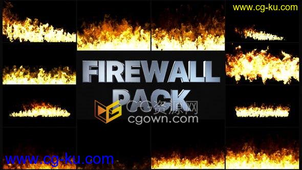 防火墙火焰燃烧视频素材Fire Walls Pack-AE模板免费下载的图片1