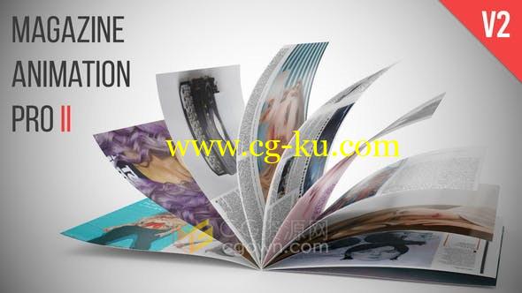 3D书本杂志封面翻页书籍演示展示文稿时尚视频相册动画-AE模板的图片1
