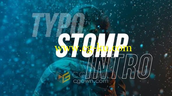 Typo Stomp创意排版图文动画动感节奏开场视频片头-AE模板的图片1