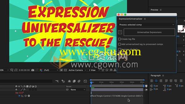 AE脚本ExpressionUniversalizer v3.2.0修复表达式报错兼容任何语言版的图片1