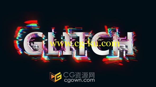 Glitch Alphabet故障特效动画字母与数字字体英文标题制作-AE模板的图片1