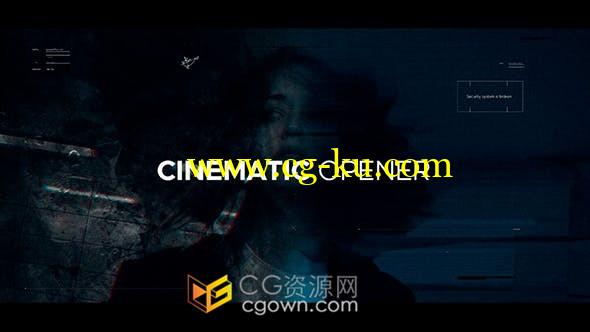 Cinematic Opener侦探惊悚绝密动画电影片名宣传预告片-AE模板的图片1