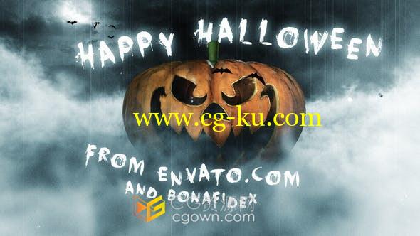 Halloween Night蝙蝠南瓜万圣节之夜开场视频片头-AE模板的图片1