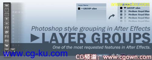 AE 图层分组脚本 Layer Groups v1.0的图片1