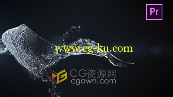 PR模板Winding Liquid Logo流体缠绕水飞溅特效视频片头的图片1