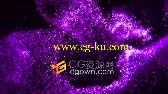 紫色粒子流沙发光漩涡Particles特效动态背景视频素材下载的图片1