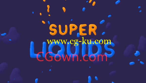 AE脚本制作MG动画Super Liquids v1.5.4液体流体拖尾效果工具的图片1