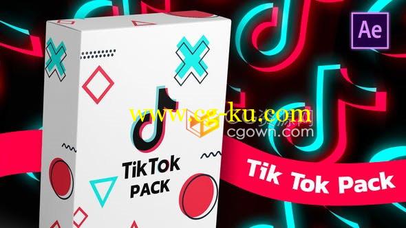 TikTok Pack抖音短视频社交平台点赞关注转发小视频制作-AE模板的图片1