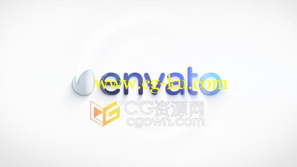 明亮3D标志旋转翻转水波纹动画效果视频片头-AE模板的图片1