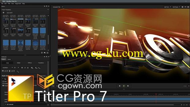 视频字幕标题制作软件插件NewBlue Titler Pro 7 Ultimate 7.3.201016破解版的图片1