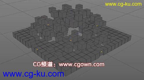 Cinema 4d 时间效果器创建出上升方块效果教程的图片1