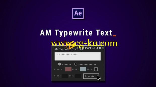 AM Typewrite Text v1.0 AE脚本制作电脑输入打字机效果文字动画的图片1