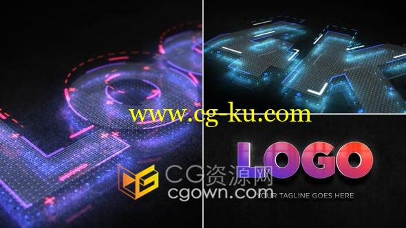 3D数字全息图高科技公司LOGO视频片头动画效果制作-AE模板的图片1