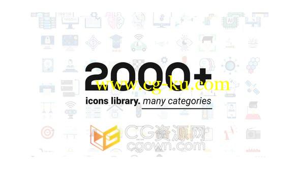 35个类别2000+动画图标库各行各业包罗万象-AE模板免费下载的图片1