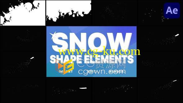 魔法手绘雪元素制作卡通神奇圣诞节视频转场节目广告特效-AE模板的图片1