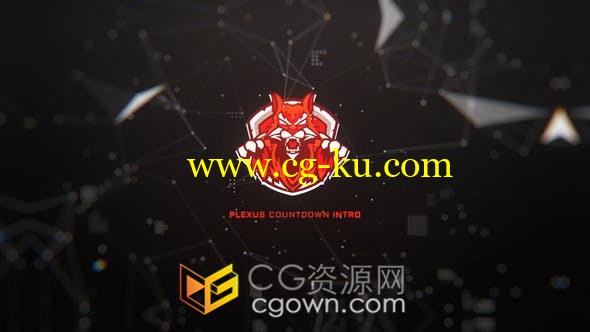 现代独特三维Plexus背景像素化数字RGB流光色彩10秒倒计时-AE模板的图片1