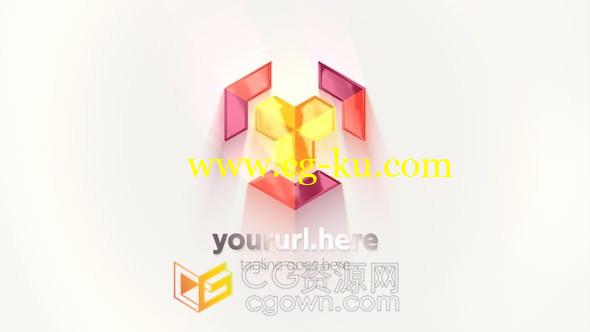 3D简洁快速光面企业标志LOGO动画-AE模板的图片1