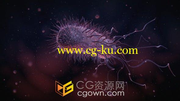 移动细菌3D动画微生物医学病毒研究教育解释视频素材的图片1