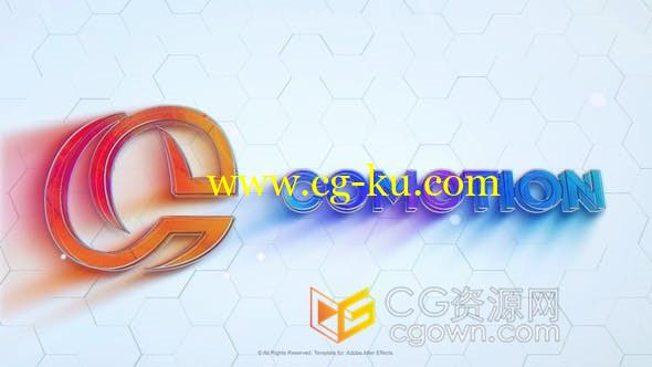3D彩色玻璃材质演绎现代简约企业标志LOGO动画-AE模板的图片1
