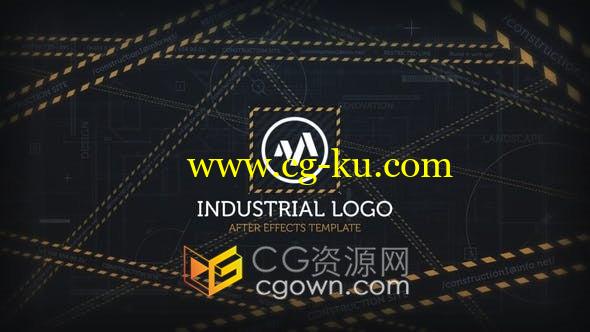 工业建筑数字几何线条公司标志LOGO片头-AE模板的图片1