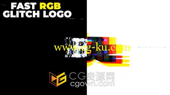 快速Rgb分割马赛克故障Glitch Logo技术标志片头-AE模板的图片1