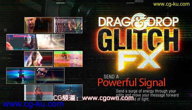 52组视觉信号干扰故障视频素材 Digital Juice Drag & Drop GlitchFX的图片1