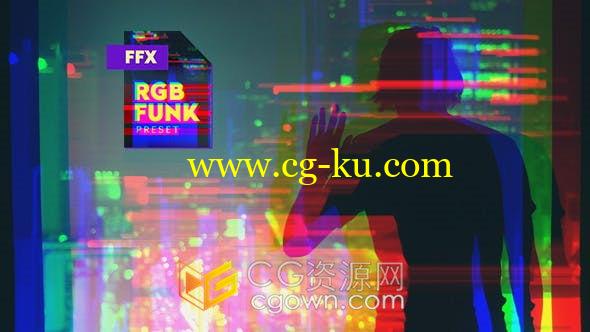 AE预设 RGB Funk Preset快速制作二次曝光RGB分离色彩效果特效的图片1