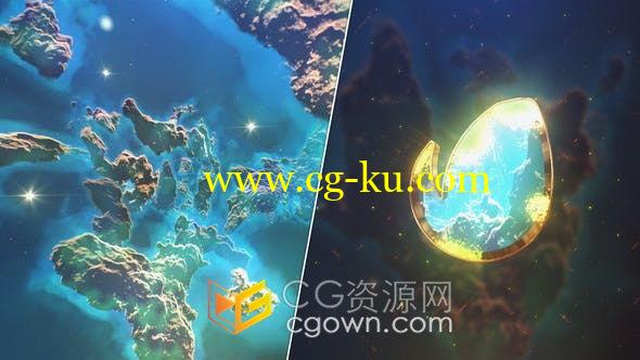 Space Nebula Logo太空银河系星云恒星特效动画视频片头-AE模板的图片1