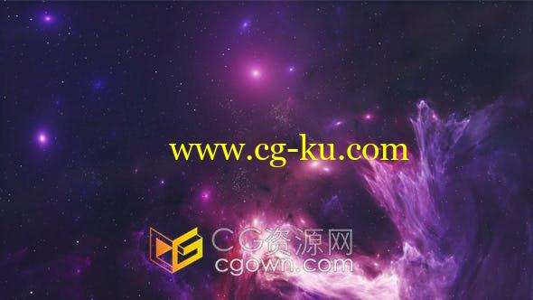 飞行太空星云动态图形宇宙空间科学星系背景视频素材下载的图片1