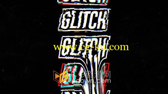 RGB分离故障动画Glitch Logo Type标志视频片头-AE模板下载的图片1