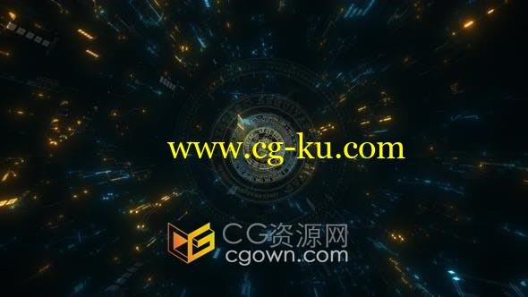 加密货币区块链全球金融业务云计算代码科技动感背景视频4K素材的图片1