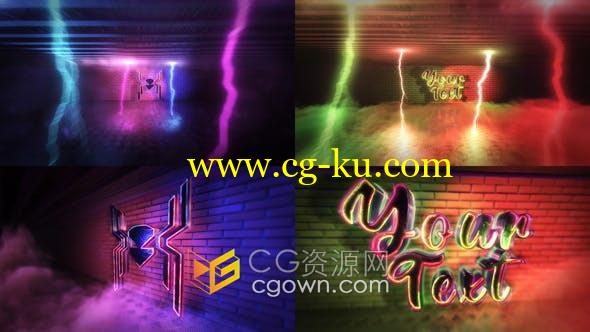 Super Neon Logo超级3D霓虹灯效果标志动画片头视频制作-AE模板的图片1