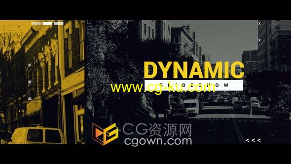 AE模板-Dynamic Slideshow动态幻灯片动感图文动画视频的图片1