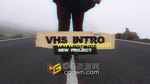 AE模板-VHS Intro复古故障快速动态介绍视频片头效果制作的图片1