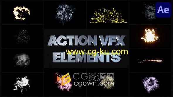 AE模板-Action Elements VFX能量特效动画元素视频4K的图片1