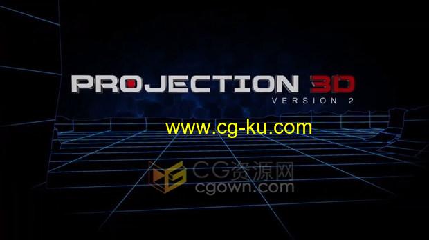 Projection 3D v2.06 AE脚本制作摄像机投射三维空间镜头动画效果的图片1