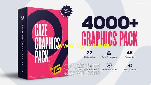 AE脚本-Gaze Graphics Pack V4.0 4000+ 设计图形动画库的图片1